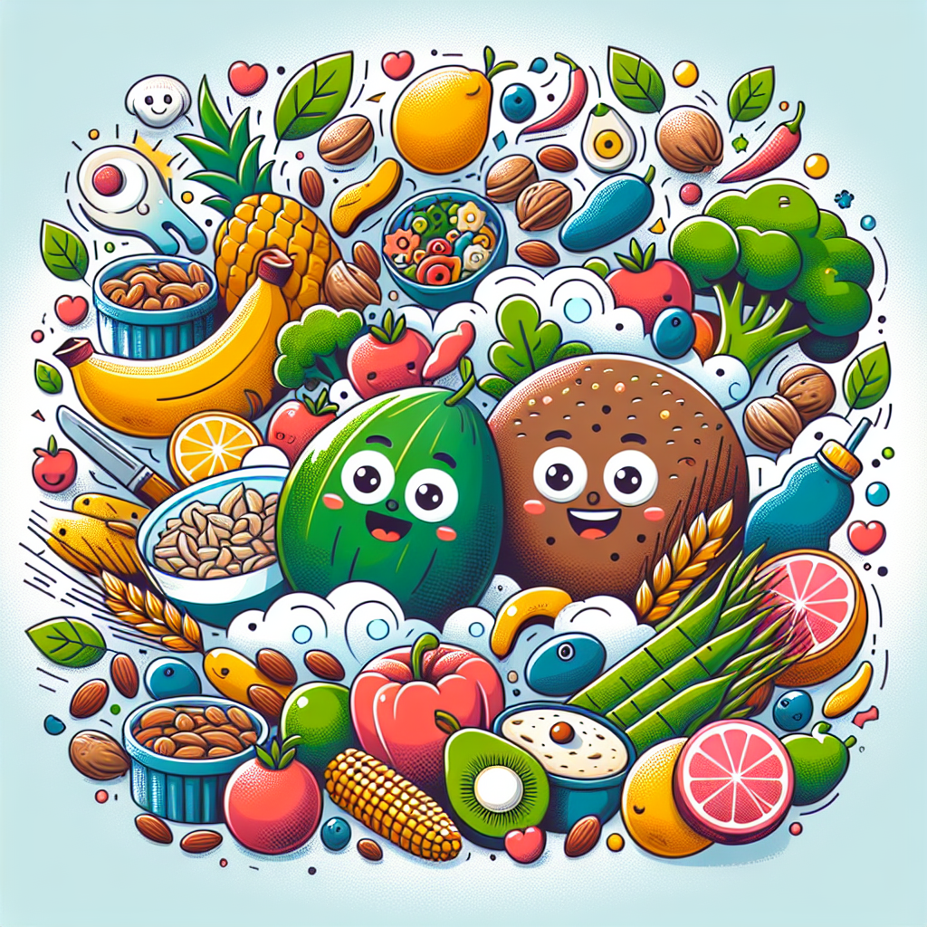 Kreativitas dalam Desain: Poster Makanan Sehat Kartun untuk Anak-Anak