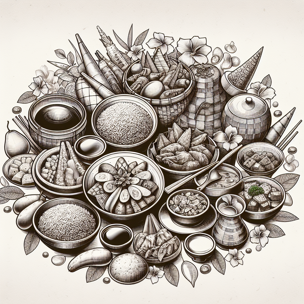 Keindahan Sketsa Makanan Tradisional Indonesia dalam Seni Visual